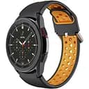 Ремінець для Samsung Galaxy Watch 6 40mm 6 44mm - чорно-жовтий ширина кріплення 20мм силікон Watchbands Galaxy Uniq (W40-5WB72748481)