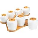 Набір баночок для спецій TS Kitchen HP248 з кришками та ложками 300/600 мл на підставці