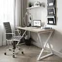 Робочий стіл Yanloft LR15 в стилі лофт 90х50 см, білий, дуб сонома