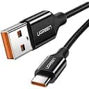 Кабель зарядний Ugreen Type-C 6A 100W Huawei Supercharge 2М Black Nylon, 50995 (US279)