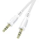 Кабель адаптер аудіо 3.5 - 3.5 мм плетений Borofone BL14 білий