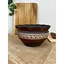 Макітра хвиля 2.5 літра керамічна (глиняна) різьблена ангоб