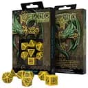 Набір кубиків Celtic 3D Revised Yellow & black Dice Set , 7 шт. (SCER13)