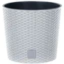 Горшок для цветов Prosperplast Rato круглый, с вкладышем 2 в 1, 400 мм, белый (79566-449)