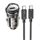 АЗП Hoco Z53 Sight PD30W (1C) + Type-C to Type-C Transparent black