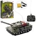 Танк на радіокеруванні, акумулятор, 24 см, USB-зарядка, оберт на 360 градусів, звук, світло, 34x25.5x9 см