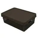 Корзина для хранения Qutu Q-Basket Brown, 12 л, 39х27х15,5 см, коричневый (Q-BASKET д/хранения с/к BROWN 12л.)