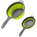 Друшляк A-Plus силіконовий складаний зі зручною ручкою 43х22х9 см зелений