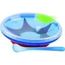 Набір посуду Nuby термотарілка з ложкою блакитний (5342blu)