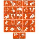 Набор трафаретов для биотату Z+V - мультики, ящерицы z-v_simple_5x5_27_1