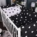 Комплект постільної білизни MirSon Kids Time 17-0669 Black and White Love 160 x 220 см (2200010180787)