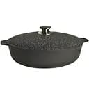 Сковорода алюминиевая Talko с ручками и крышкой темно-сіра  32 см (АD41321)
