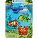 Дерев'яний пазл-вкладиш Ubumblebees Морські тварини - 2 PSF056