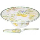 Тортовница Lefard Лимон, с лопаткой, 27 см, разноцветный (924-362)