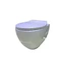 Сидение для унитаза EUR TS-9874 дюропластовое, Soft Close, металл.крепл.