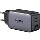Зарядний пристрій Ugreen CD244 USB-A + 2 x USB-C 65 Вт GaN Tech Fast Charger сірий