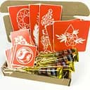 Набір хни з трафаретами для біо-тату №6 Fresh Tattoo henna-set-06