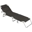 Ліжко розкладне Bo-Camp Sun Lounger 3 Positions Anthracite (1304480)