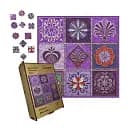 Деревянный фигурный пазл Плитка Фиалковая, А5, Картонная коробка 35 элементов