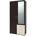 Шафа пряма з дзеркалом і шухлядами Еверест Бриз ШП-4 венге/дуб молочний (EVR-2479)
