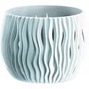 Горщик для квiтiв Prosperplast Sandy Bowl круглий з вкладишем, 180 мм, білий (22981-449)