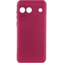 Чохол Silicone Cover Lakshmi Full Camera (A) для Google Pixel 6a Бордовий / Marsala