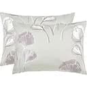 Наволочка Home Line Гінко Білоба бязь 50х70 см бежево-лілова 2 шт. (174451)