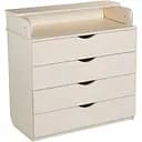 Комод-пеленатор DSK-902 з чотирма ящиками та знімним пеленатором бежевий