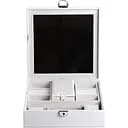 Скринька-органайзер Yiwu для прикрас із замком 25x25x8.5 см біла HP-5-22W