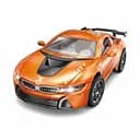 Радіокерована машинка KS 26 Y-01, масштаб 1:22, акумулятор 3.7V, пульт 49 MHz, підсвічування, гумові шини, Оранжева