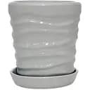Керамический горшок Nana Keramiks Дюна 2 л серый глянец (duna-2-gl-ser)