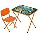 Дитячий столик Bambi M 5970-7 складний зі стільчиком дикі тварини