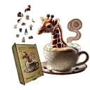 Дерев'яний фігурний пазл Джирафучіно, А5, Дерев'яна коробка 35 елементів