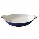 Форма чугунная Mazhura Cast Iron, овальная, с ручками, 29х21 см, синий (mzXG29B)