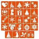 Набор трафаретов для био-папа «W – зима» w-simple_24_1