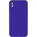 Чехол Silicone Case Square Full Camera Protective AA No Logo для Apple iPhone XS Max 6.5 Фиолетовый/Ultra Violet