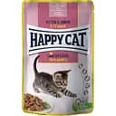 Влажный корм для котят Happy Cat Kitten&Junior LandGeflugel, кусочки в соусе с птицей, 85 г