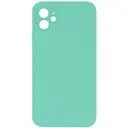 Чехол Epik Silicone Case Square Full Camera Protective AA NOLOGO для Apple iPhone 11, 6.1 Бирюзовый/Turquoise