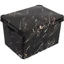 Кошик з кришкою Violet House Marble Black, поліпропілен, 20 л (0648 DECOR Marble BLACK с/кр. 20)