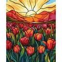Картина за номерами "Поле тюльпанів" KHO3282, 40х50 см
