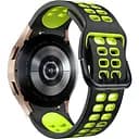 Ремешок для Samsung Galaxy Watch 5 44mm - черно-зеленый ширина крепления 20мм силикон Watchbands Galaxy Sport (W40-1WB18286556)