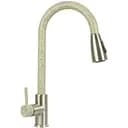 Смеситель кухонный Platinum KT 8203 (8614) однорычажный с выдвижным изливом карамель комби (000035107)