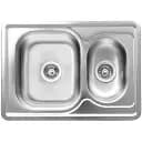 Кухонна мийка Рlatinum Декор 7050D з нержавіючої сталі 0.8 мм прямокутна 70x50 см (SP000013152)