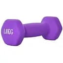 Гантель неопренова Bambi MS0109-1 у пакеті 1 кг фіолетова