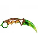 Сувенирный деревянный нож Сувенир-декор Керамбит Изумруд KAR-E