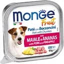 Вологий корм Monge Dog Fruit, для собак усіх порід, зі свининою та ананасом, 100 г