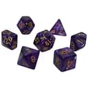 Набір кубиків Pearl 7 Dice Set - Dark Purple (w-gold) , 7 шт. (g7dpearl13)