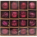 Набір ялинкових іграшок Bambi Кулі 16 шт. Червоний (6279-4/13)