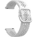 Силиконовый ремешок Flower для Xiaomi Amazfit GTS 2 2e 3 4 mini - белый ширина крепления 20мм Watchbands (W32-1WB23969021)