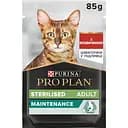 Влажный корм для взрослых кошек после стерилизации Purina Pro Plan Sterilised кусочки говядины в соусе 85 г (12457645)